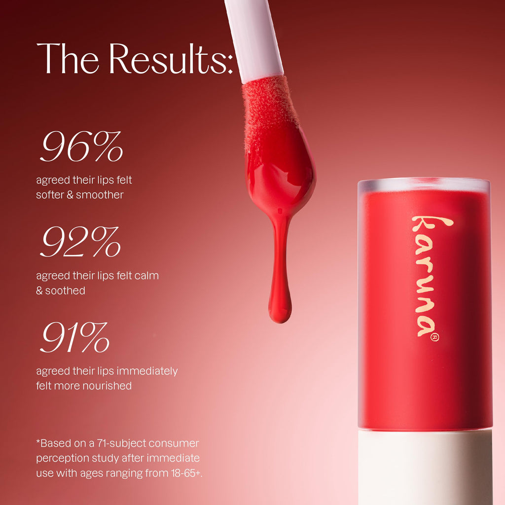Karuna Skin Tinted Lip Oil Embrace — Hydrating Vegan Lip Tint with Peptides