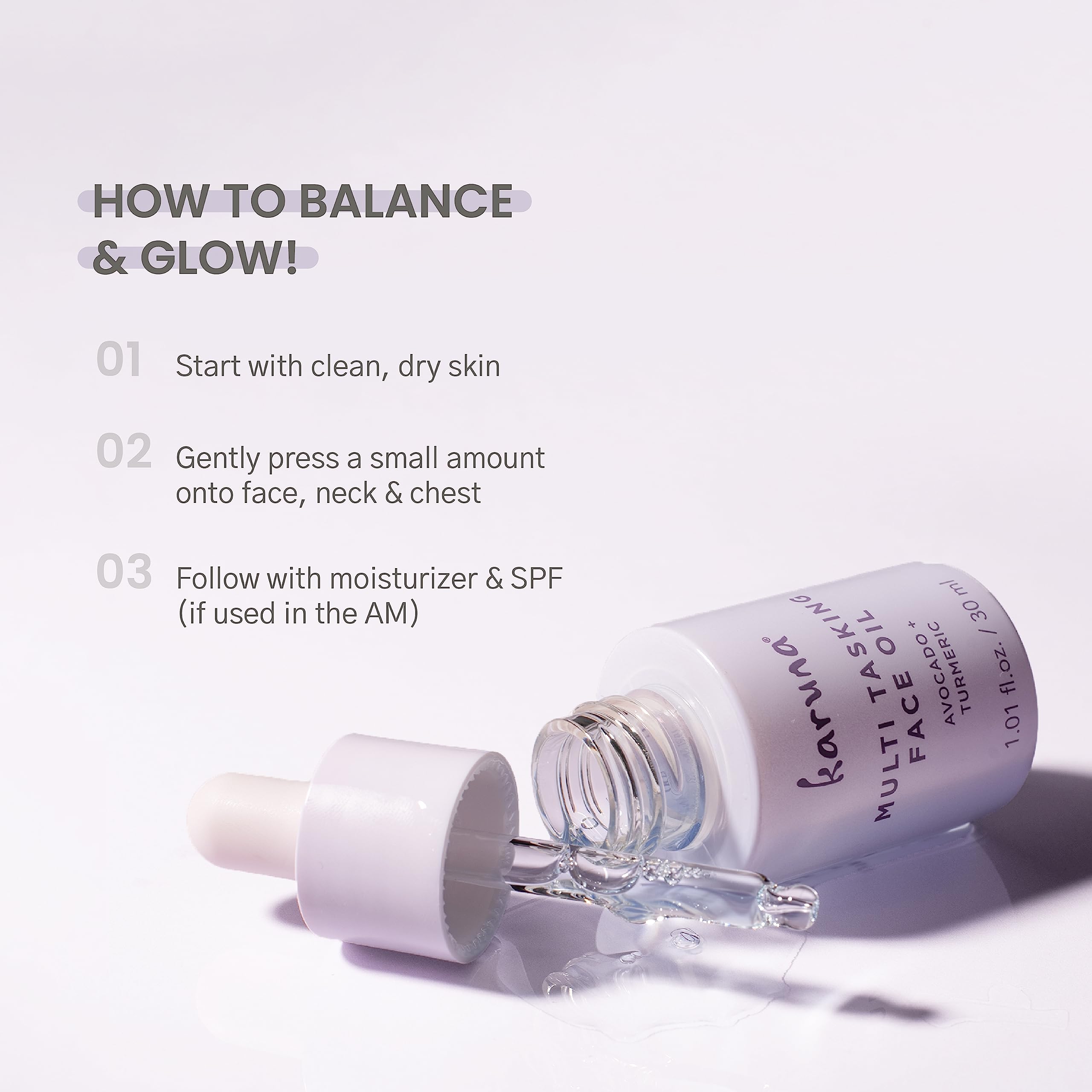Karuna Skin Multi Tasking Face Oil – Hydrating Facial Oil for All Skin Types | 30 ml