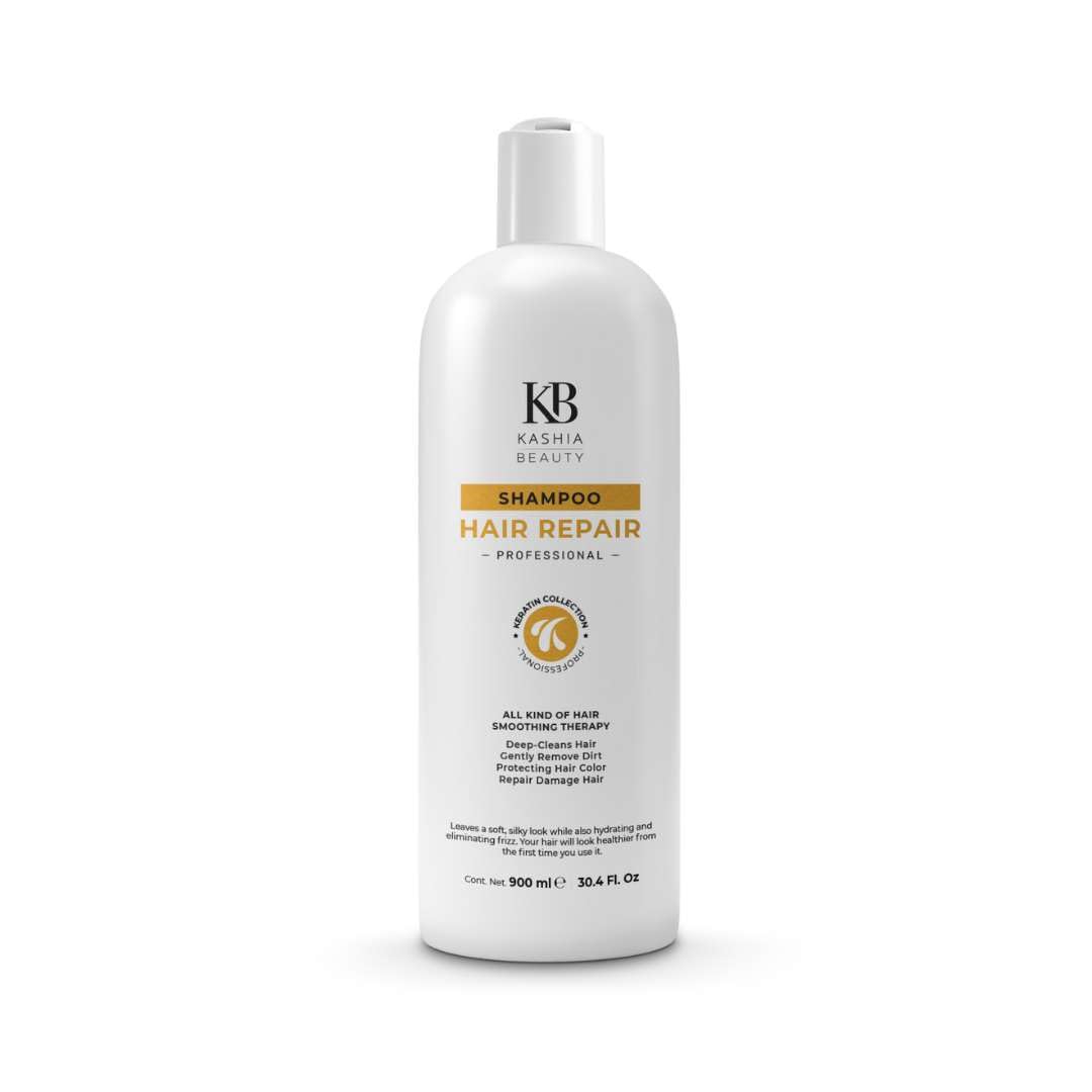 Kashia Beauty Keratin Hair Repair Shampoo 30.4 oz – Deep Repair & Strengthening for Damaged Hair – Sulfate-Free