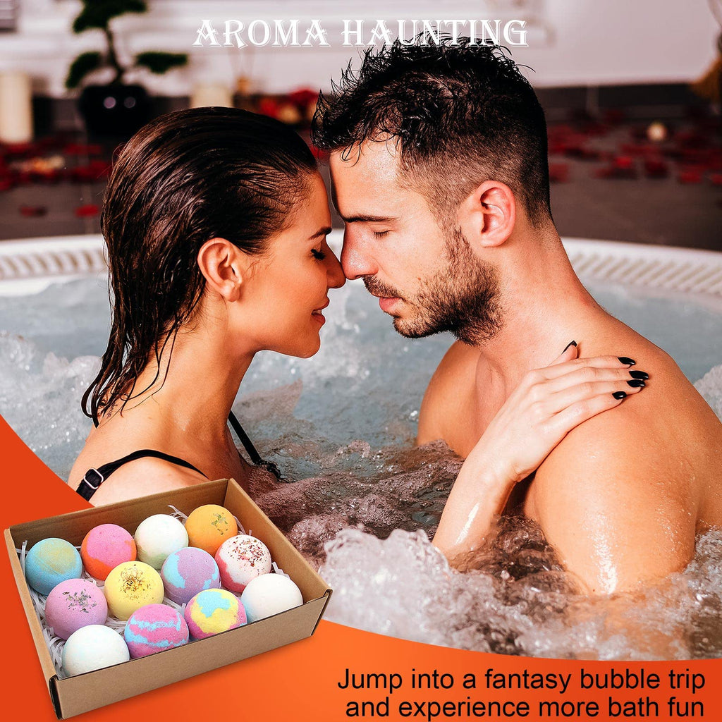 KASTU Bath Bombs Salt Balls Gift Set – 12 Aromatherapy Fizzy Bath Bombs with Vanilla Menthol Rose Oils