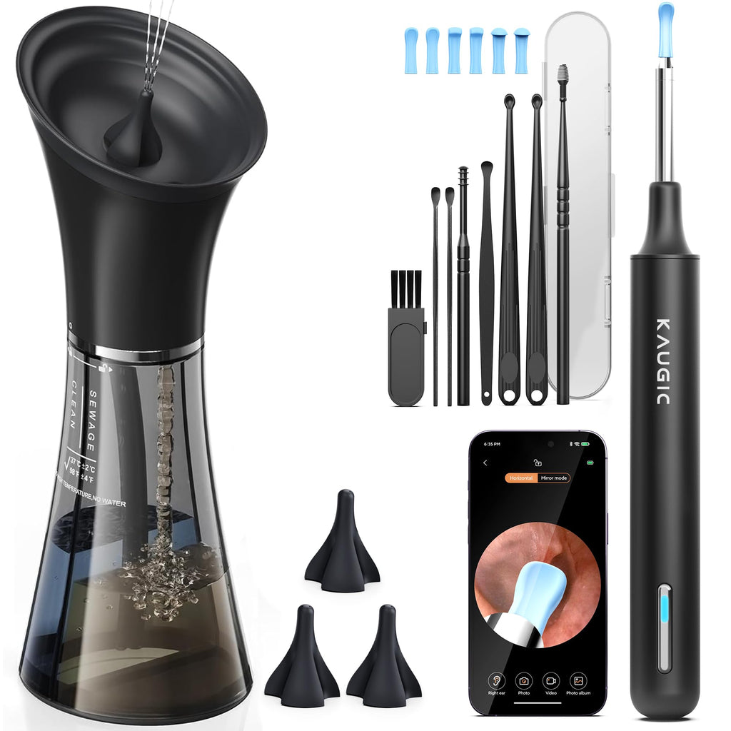 KAUGIC Ear Wax Removal Kit with Camera – Safe, Visual Ear Cleaning