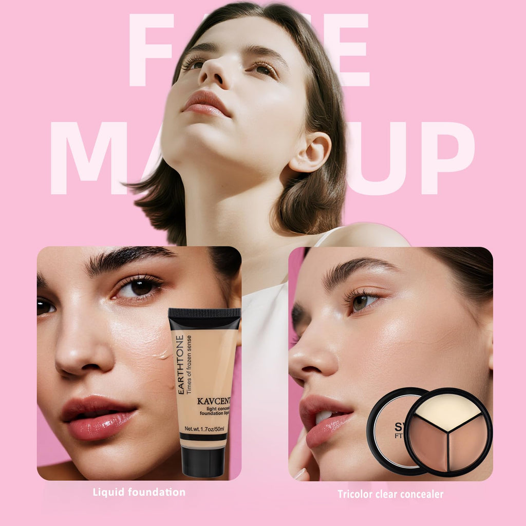 KAVCENT All-in-One Teens Makeup Set | Gift-Ready Kit for Women & Teens 13-15