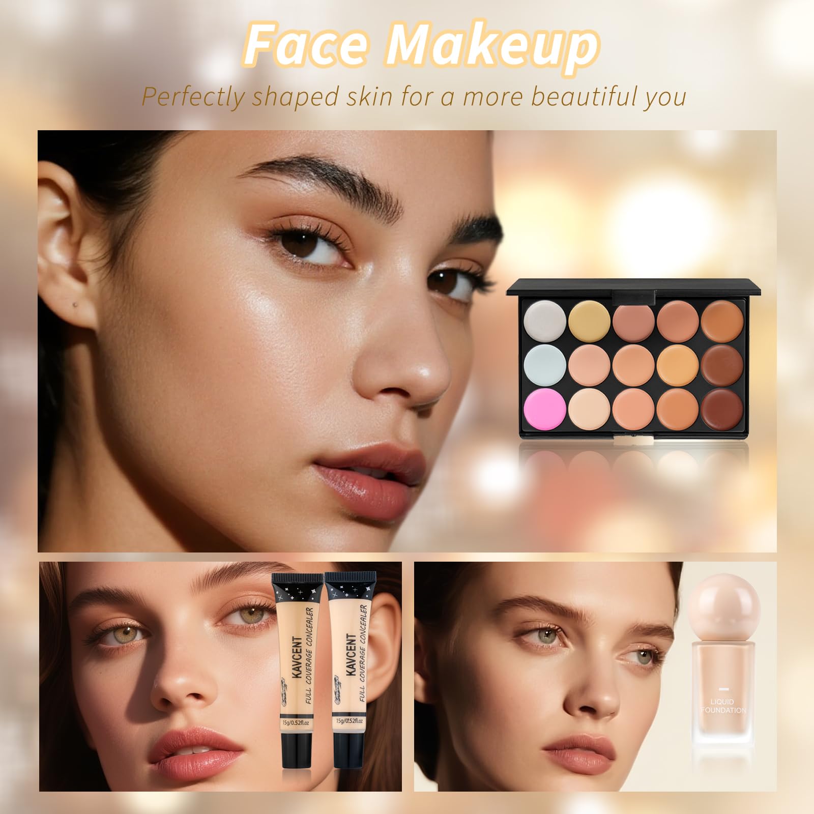 KAVCENT All-in-One Makeup Kit for Women – Complete Teen Gift Set