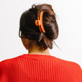 KAXI Hold Everything Midi Hair Claw – 44 Teeth, Neon Orange, Strong Clip for Thick and Thin Hair
