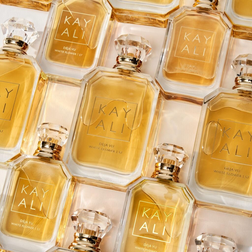 Kayali Huda Beauty Deja Vu White Flower 57 EDP 0.3 oz | Warm Florals with Jasmine, Gardenia & Vanilla