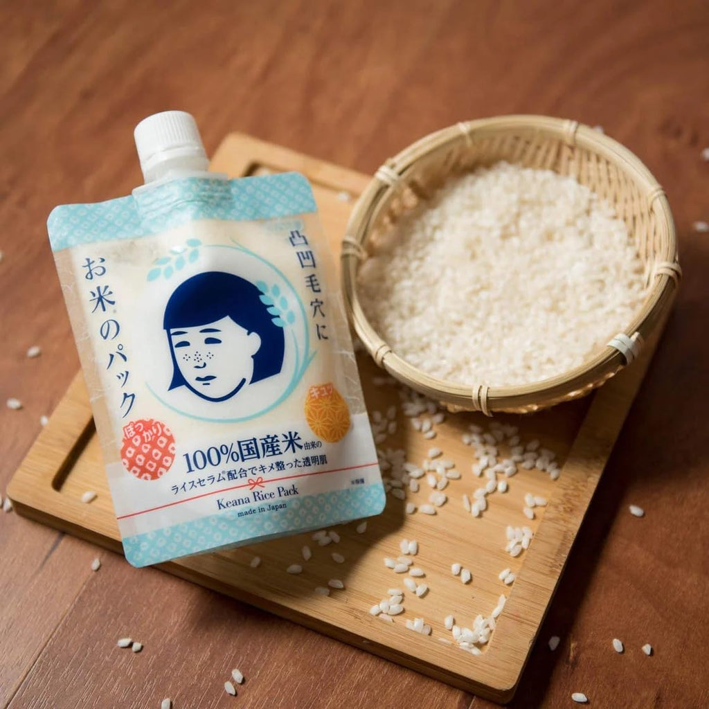 Keana Rice Face Pack Water Brightening 170g – Pore Tightening & Deep Hydration, Japanese-Inspired Skin Treatment
