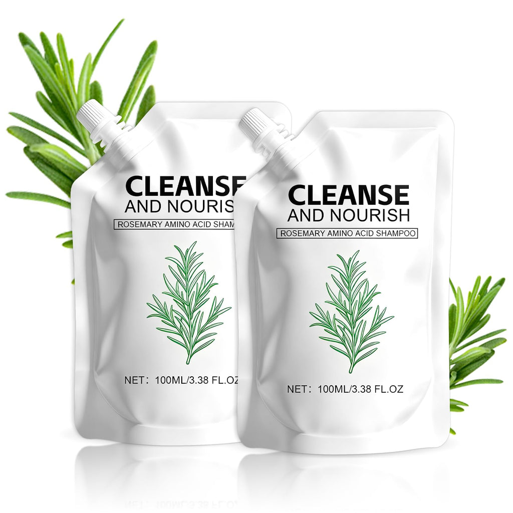 KEBEGE Rosemary Amino Acid Shampoo – Strengthen Roots for Thinning Hair (2 Pack)