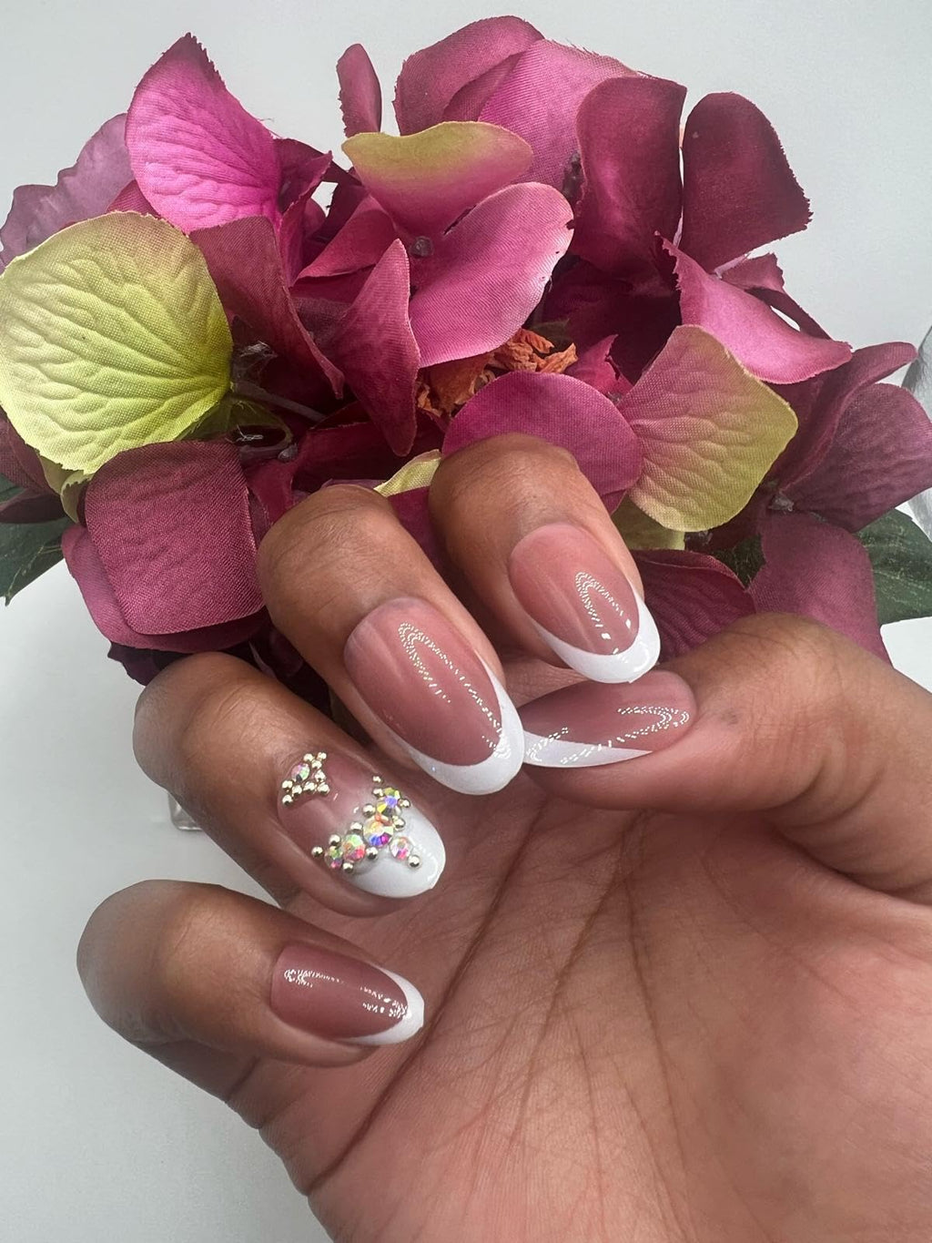 Keep It Classy French Stone Press-On Nails Kit – Rounded Short, 24 Nails, Reusable, Vegan & Non-Toxic