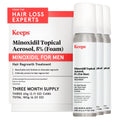 Keeps 5% Minoxidil Foam for Men – 3 Month Supply (3 x 2.11oz), Crown Hair Loss Treatment