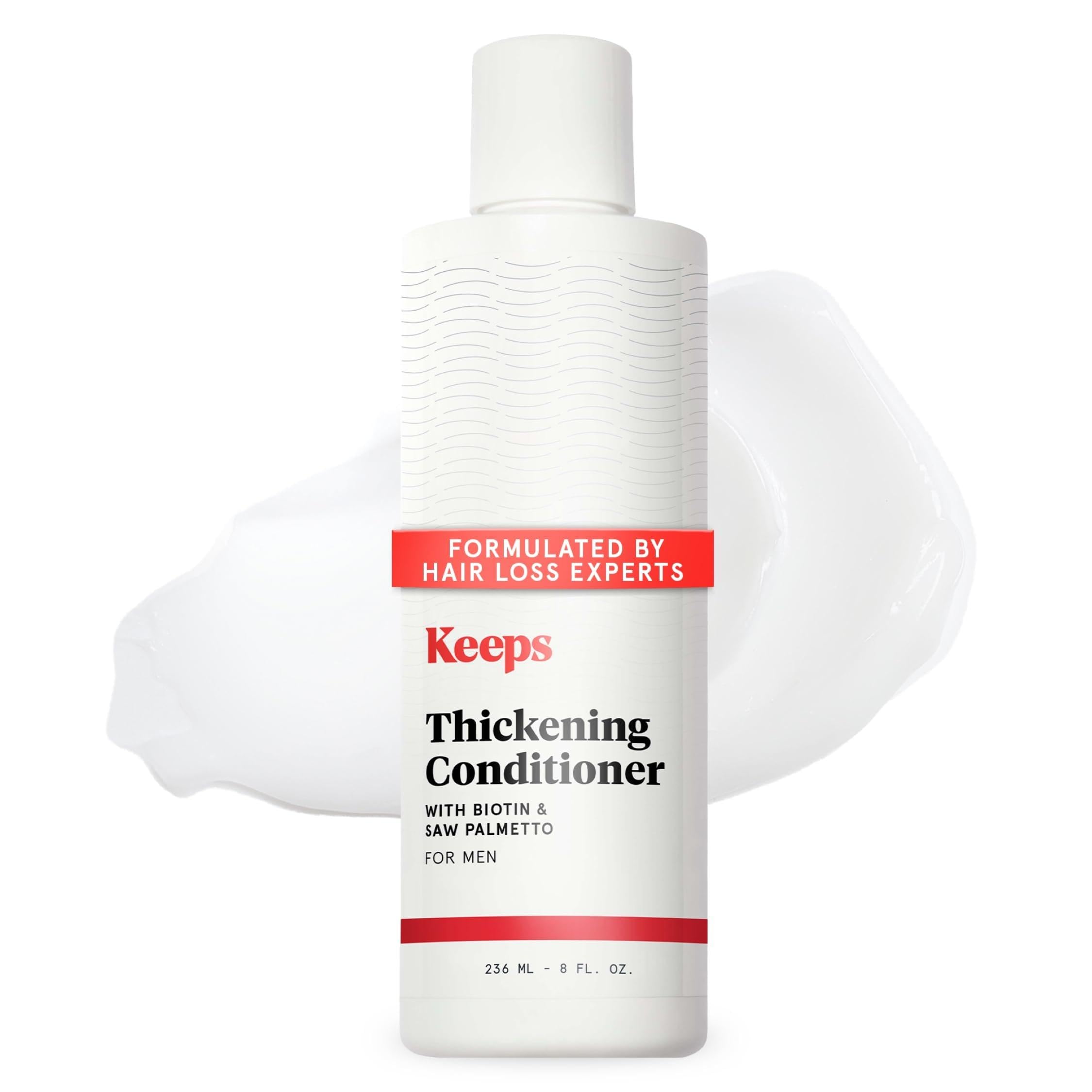 Keeps Hair Thickening Conditioner for Men — Fuller, Thicker Hair (8 oz) | Biotin, Caffeine, Saw Palmetto