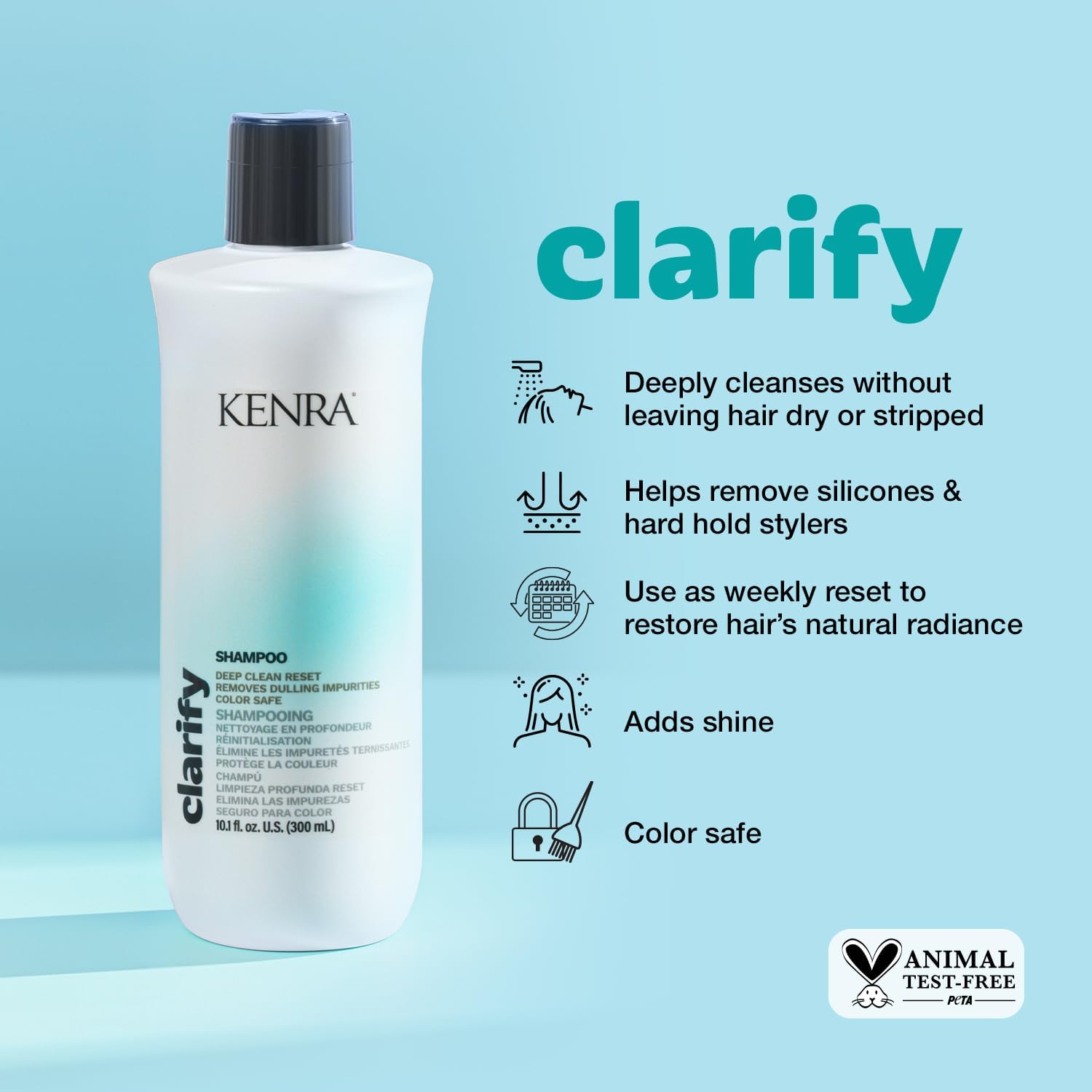 Kenra Clarify Shampoo | Deep Cleansing, Color-Safe, 2-Pack (33.8 fl oz)