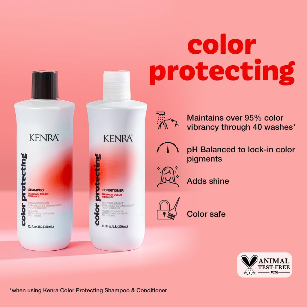 Kenra Color Protecting Shampoo & Conditioner Set – Color Safe, Maintains Over 95% Color Vibrancy Through 40 Washes