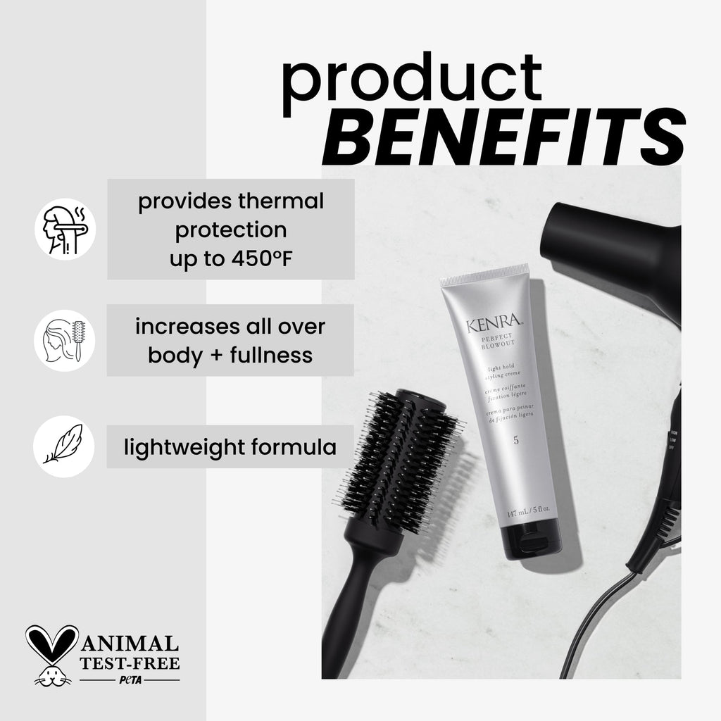 Kenra Perfect Blowout 5 | Light Hold Styling Crème (2-Pack) with Thermal Protection