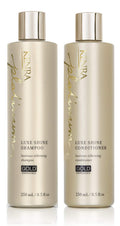 Kenra Platinum Luxe Shine Shampoo & Conditioner Set | Gold-Enriched for Silky, Full-Bodied Hair | All Hair Types | 8.5 oz