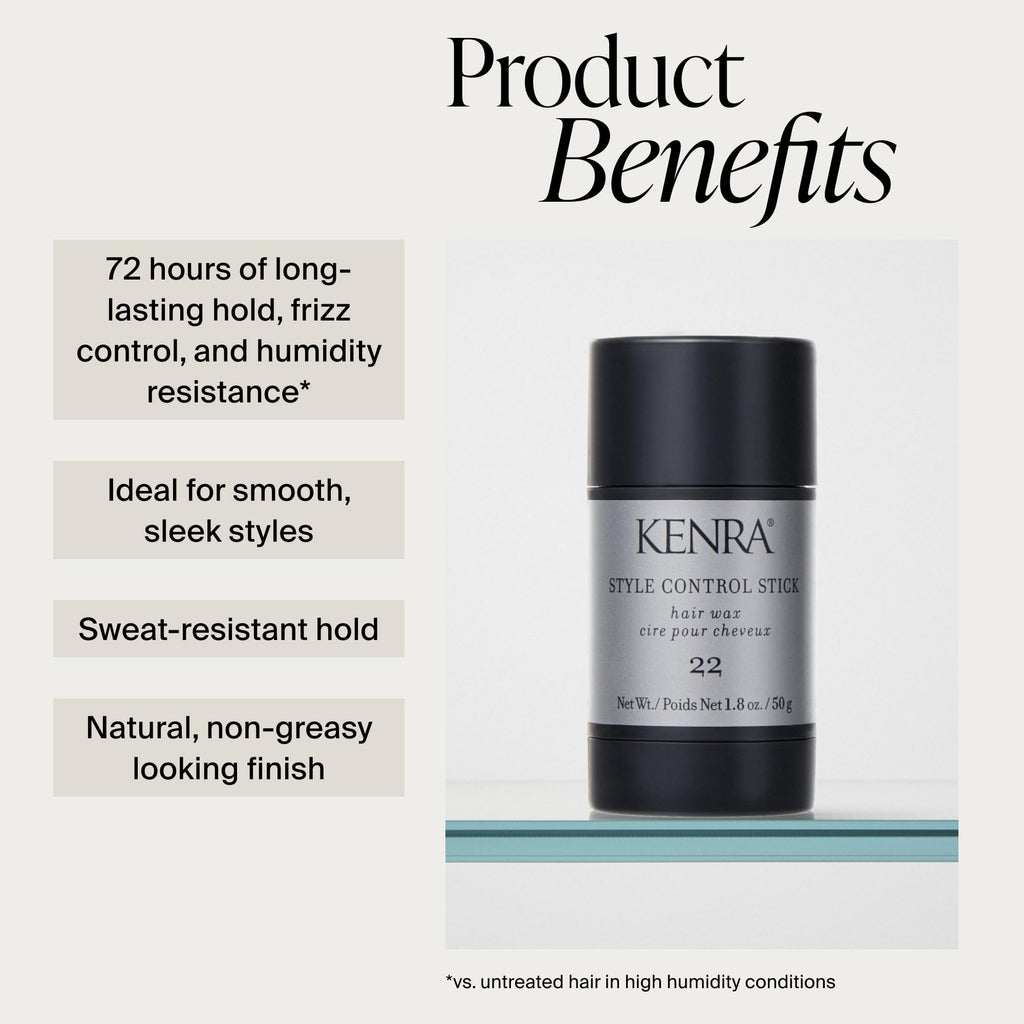 Kenra Style Control Stick 22 – Long-Lasting Hold, Frizz Control, Humidity Resistance | 1.8 oz (2-Pack)