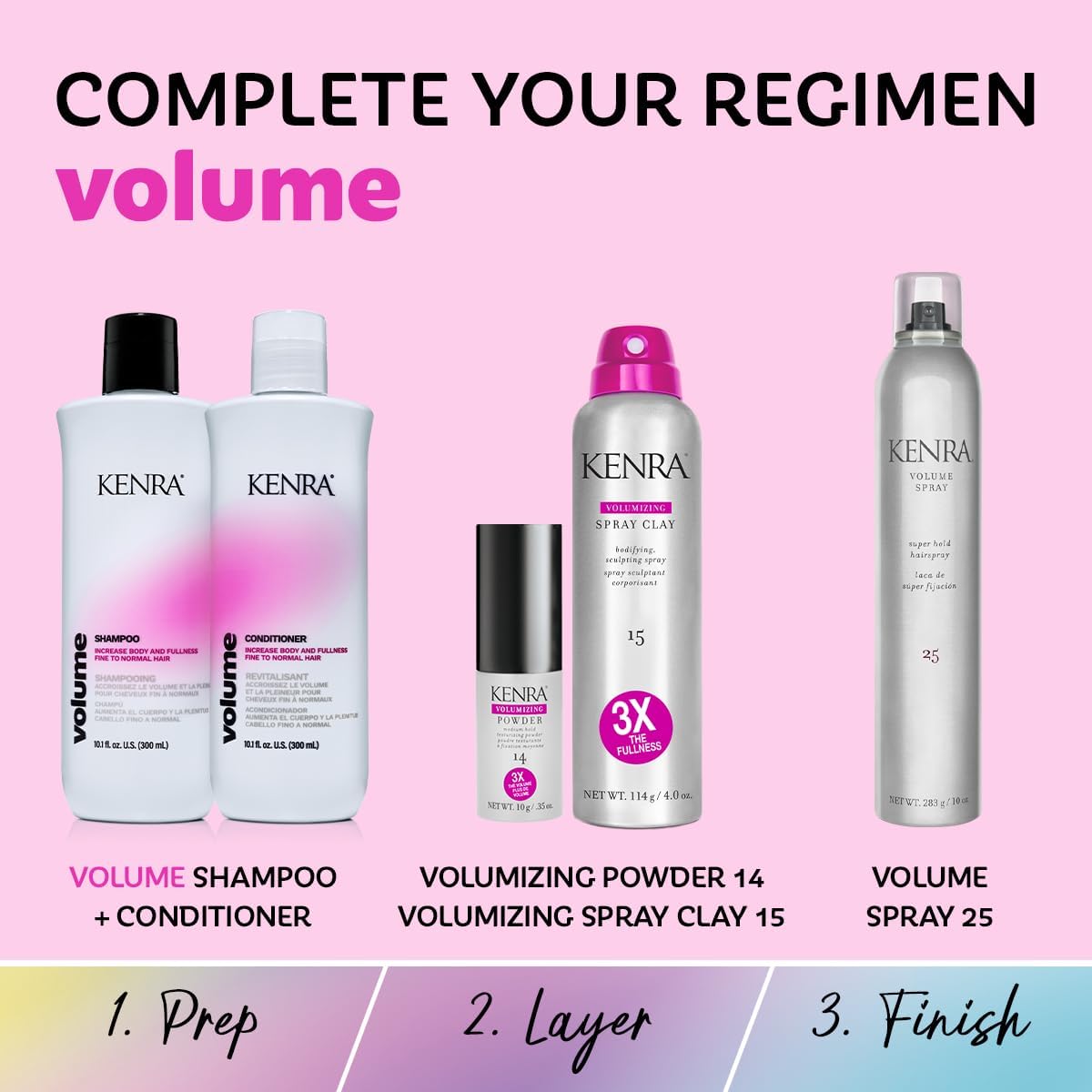 Kenra Professional Volume Shampoo & Conditioner Set | Up to 45% More Volume | Color Safe