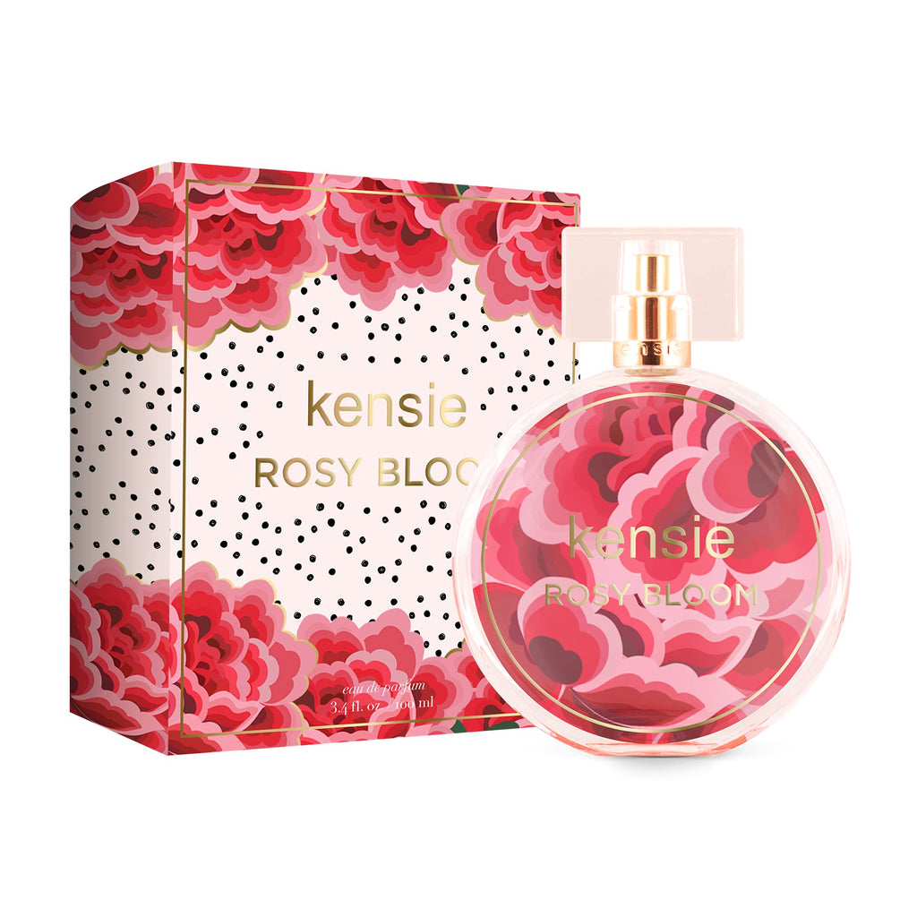 kensie Rosy Bloom Eau de Parfum – 3.4 oz | Long-Lasting Floral-Fruity Scent