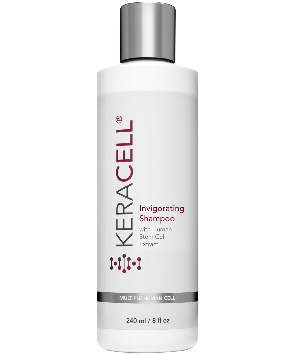 Keracell Invigorating Shampoo – Hair Growth & Scalp Support with Human Stem Cell Extract, Cleanse, Strengthen & Hydrate (8 oz)