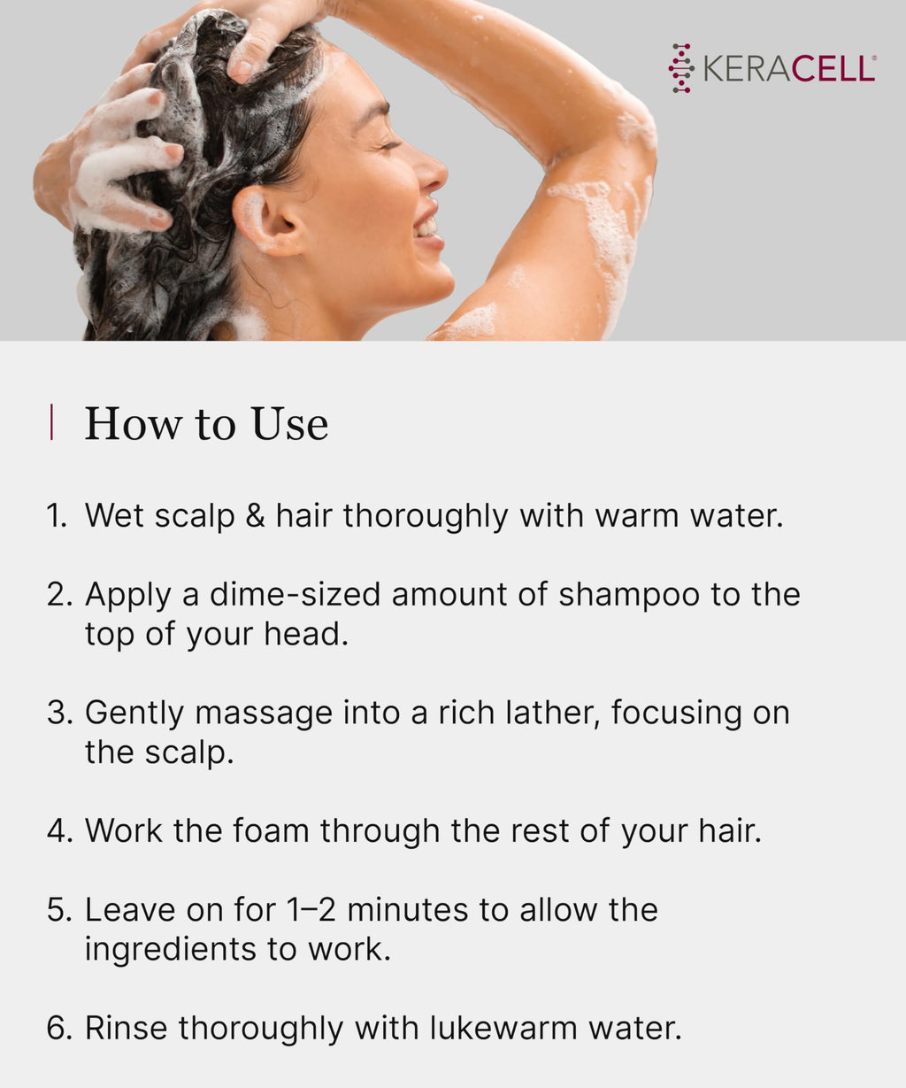 Keracell Invigorating Shampoo – Hair Growth & Scalp Support with Human Stem Cell Extract, Cleanse, Strengthen & Hydrate (8 oz)