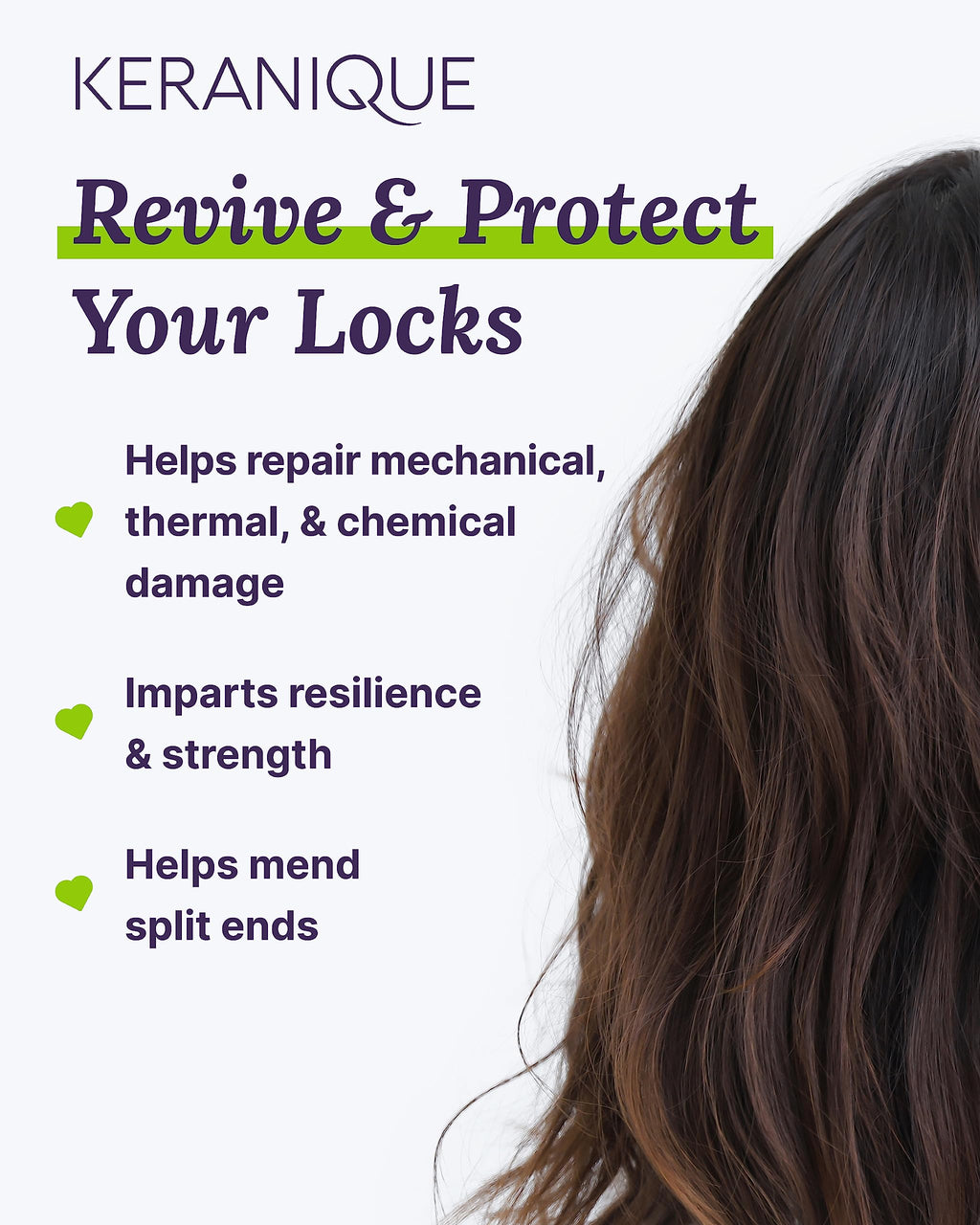 Keranique Shampoo for Dry, Damaged Hair – Keratin-Infused, Sulfate-Free Deep Repair