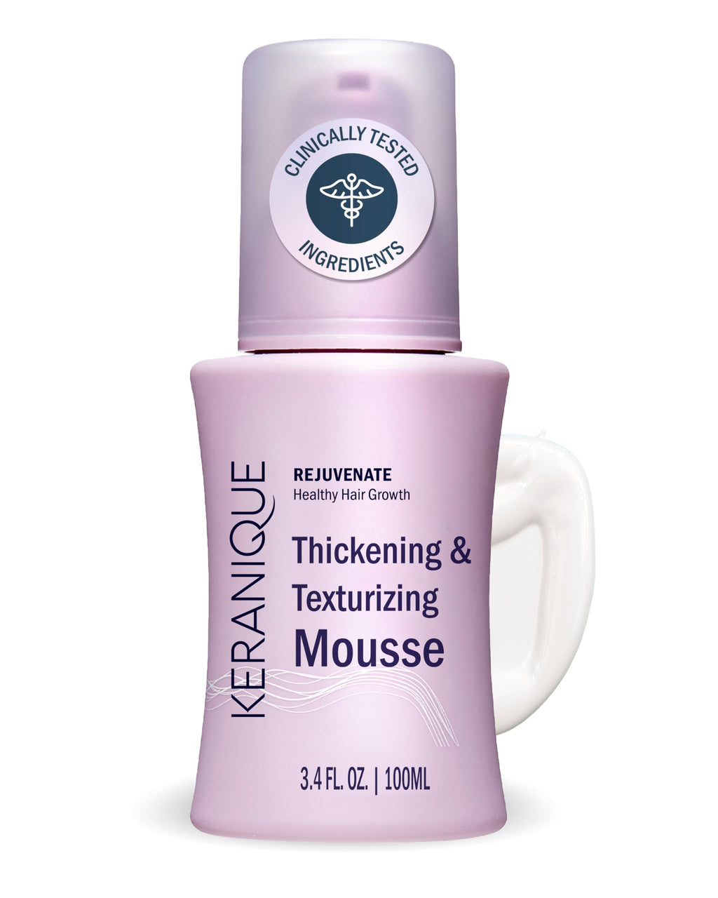 Keranique Volumizing Mousse for Women – Thickening & Anti-Frizz Foam