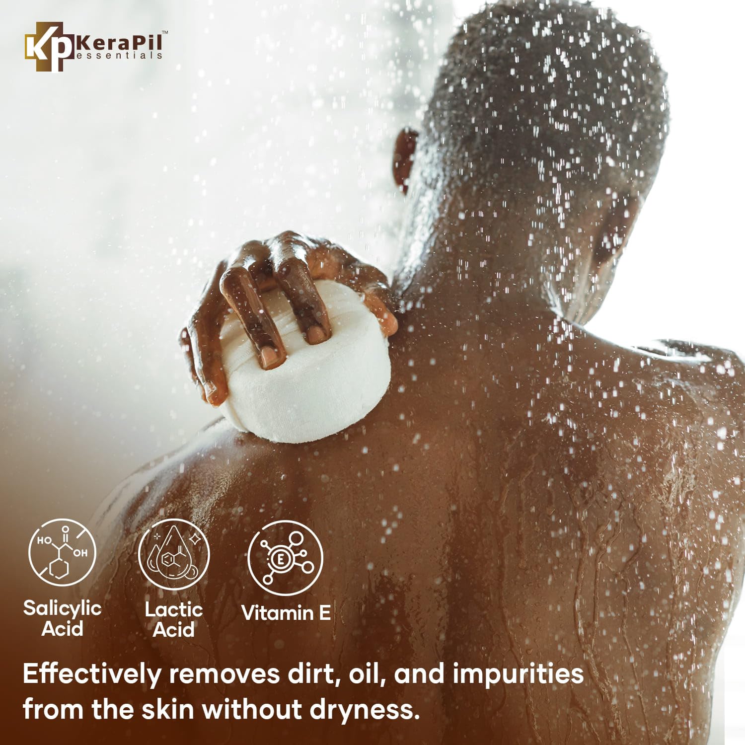 KERAPIL Exfoliating Body Wash with Salicylic Acid – Gentle, Dual-Action Exfoliation