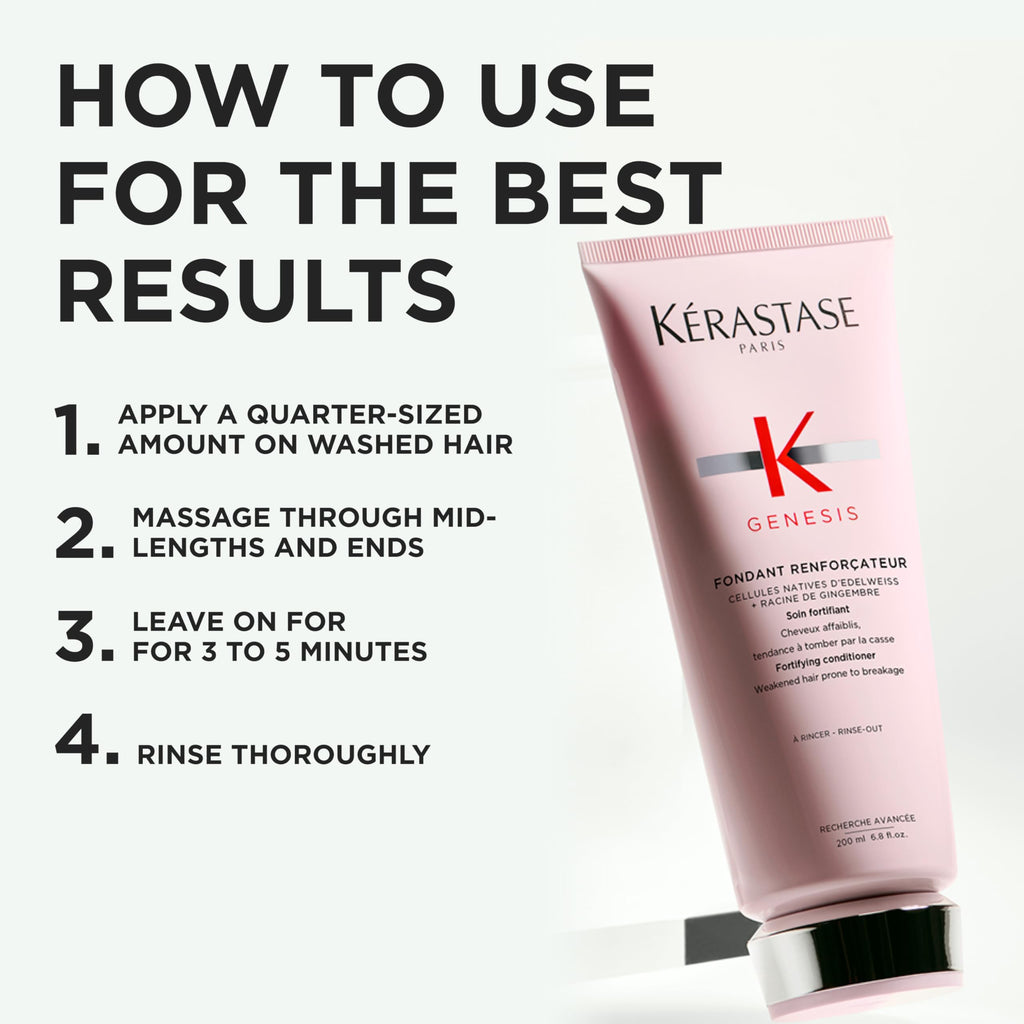 Kerastase Genesis Strengthening Fondant Renforcateur Conditioner – For Weak or Damaged Hair (2.5 Fl Oz)