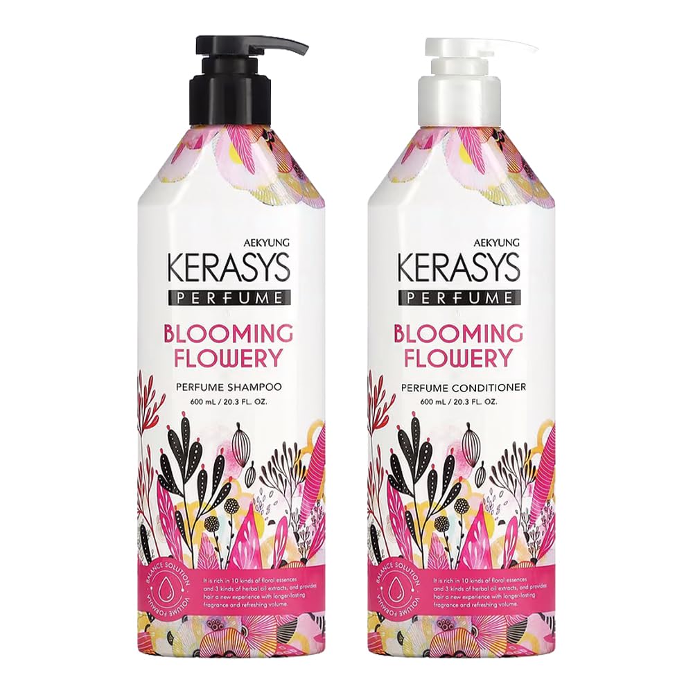 Kerasys Perfume Blooming Flowery Shampoo + Conditioner Set – 600 ml