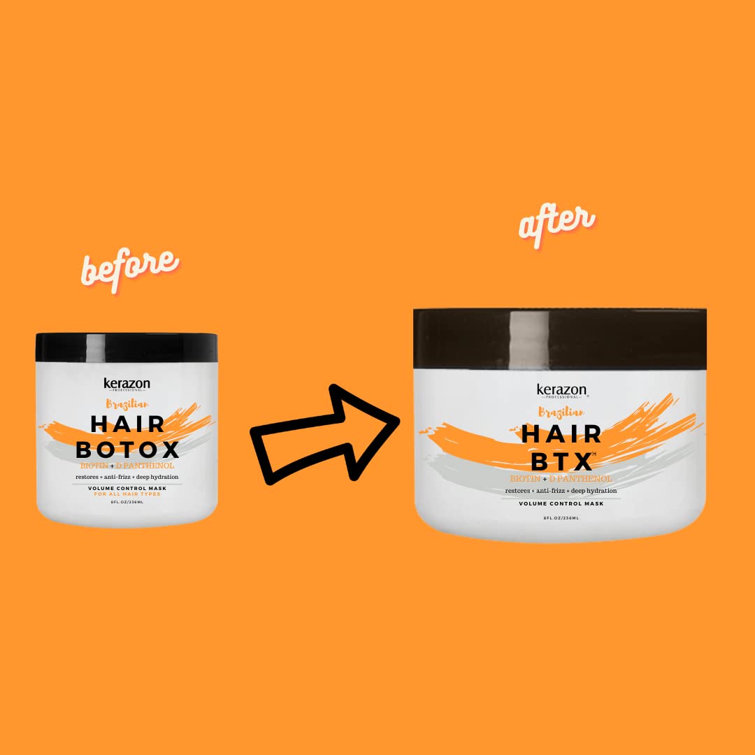 KERAZON Brazilian Hair BTX Treatment Mask 8oz – Deep Conditioning & Smoothing