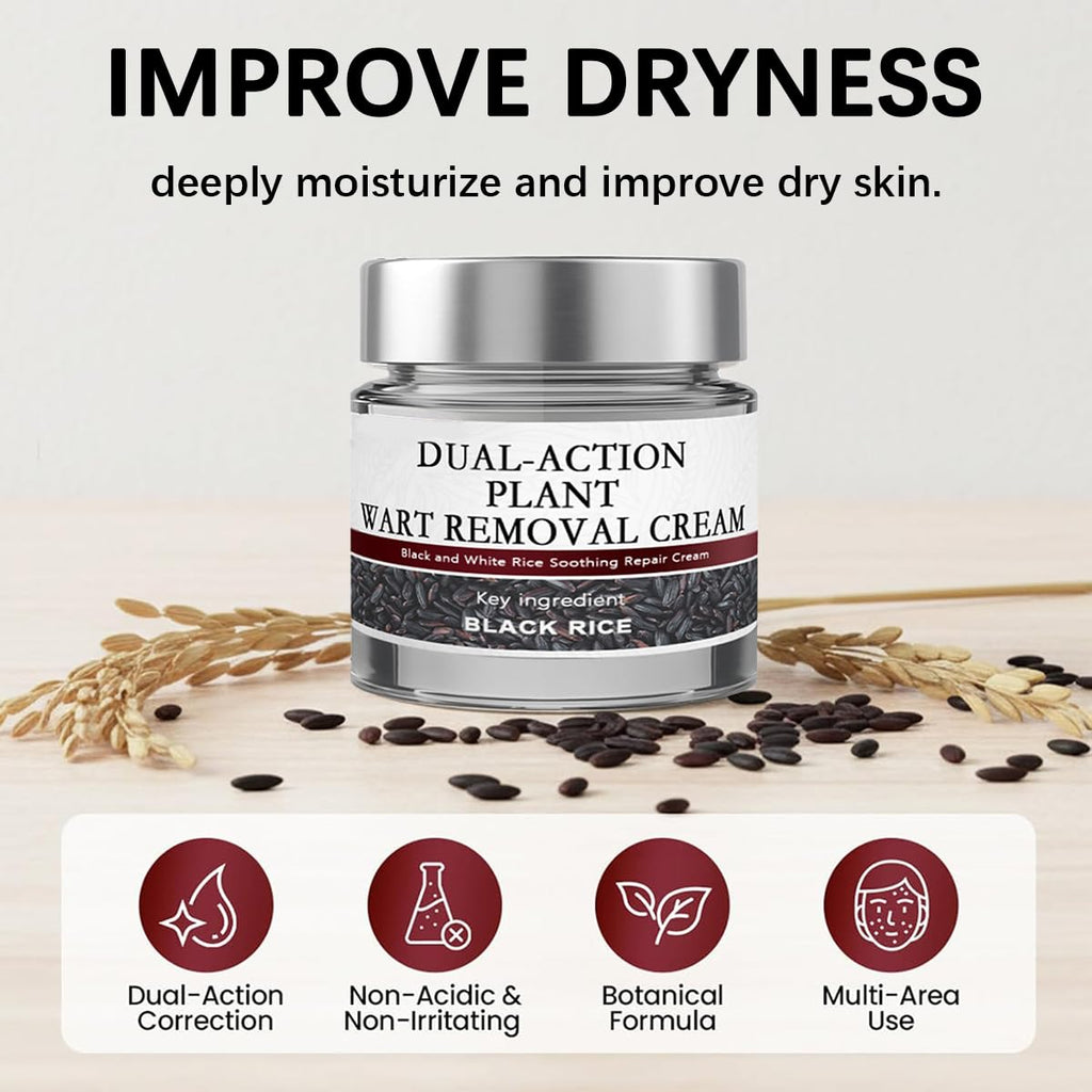 KeraErase Dual-Action Renewal Cream (2-Pack) – Black & White Rice Soothing Repair for All Skin Types