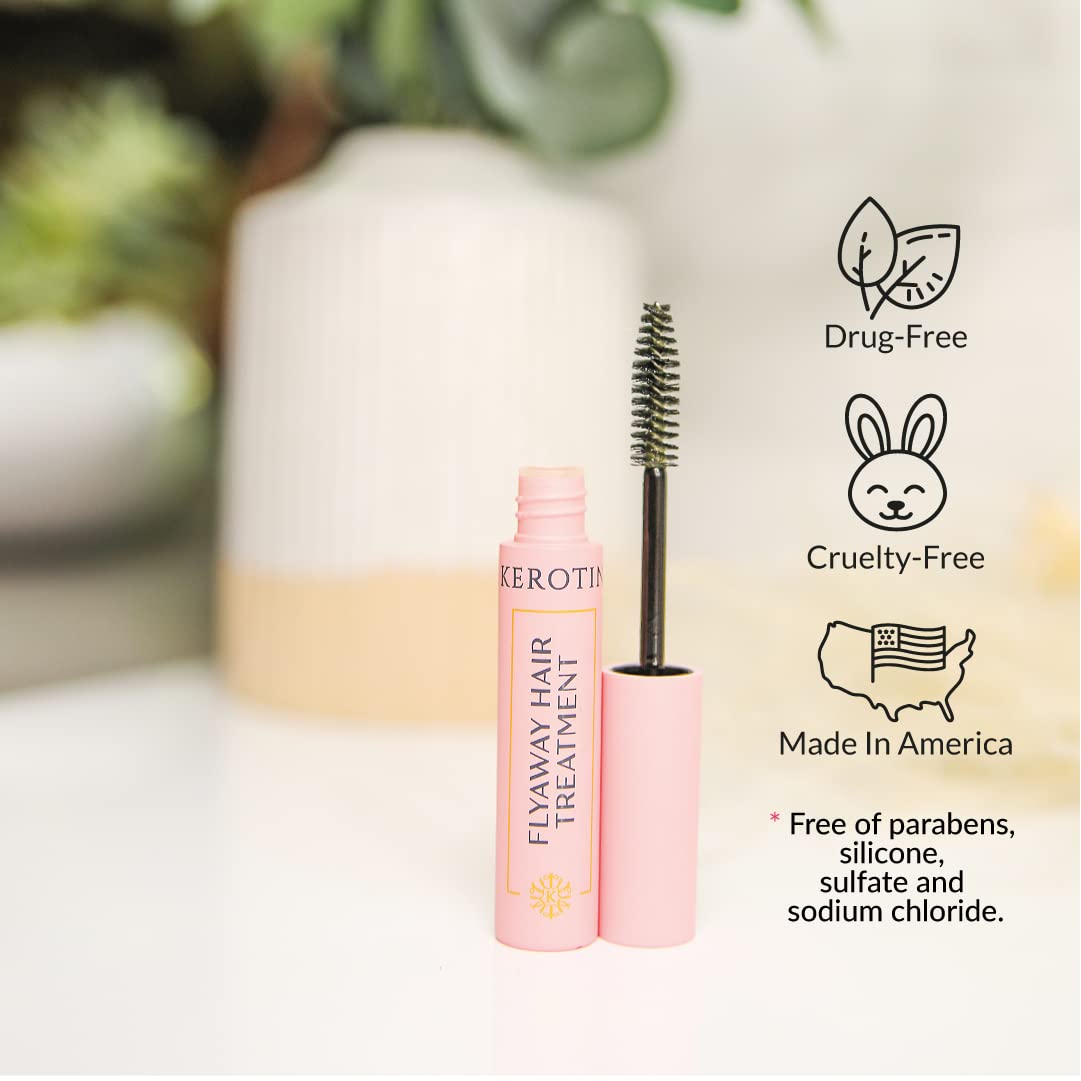 Kerotin Flyaway Hair Serum Treatment | Frizz Control & Baby Hair - Made in USA