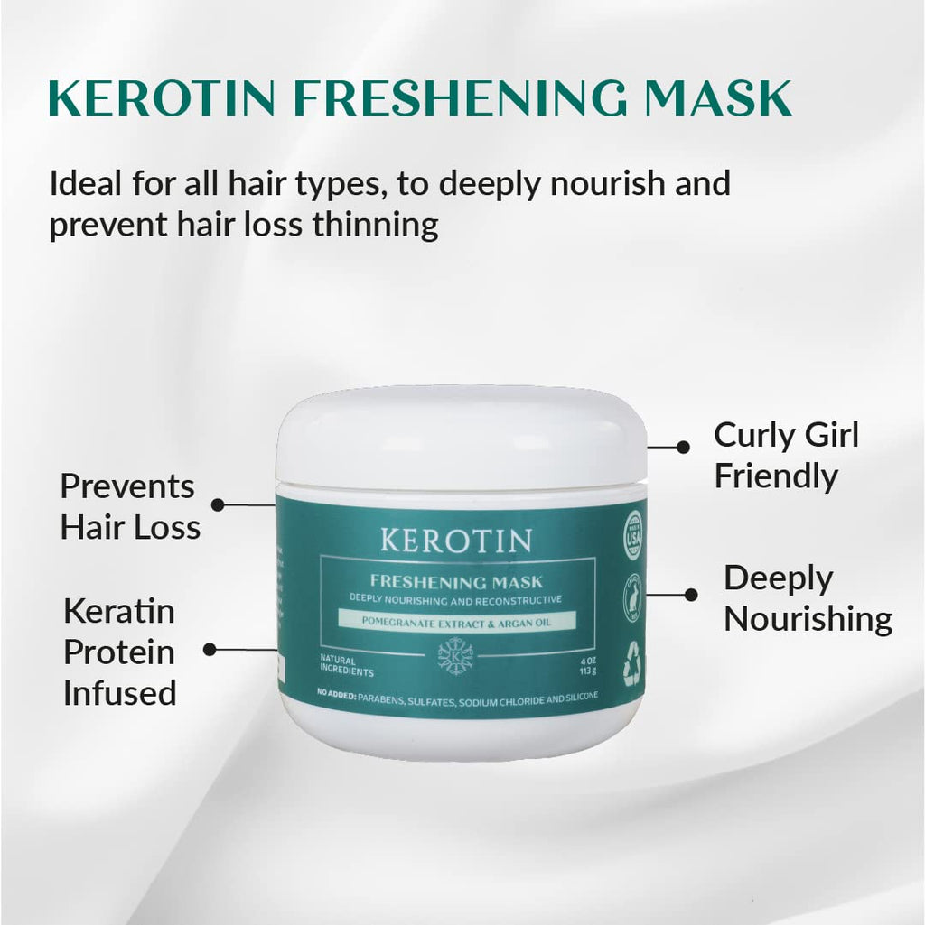 Keratin Freshening Mask by K Kerotin – Deep Conditioning for Dry & Damaged Hair