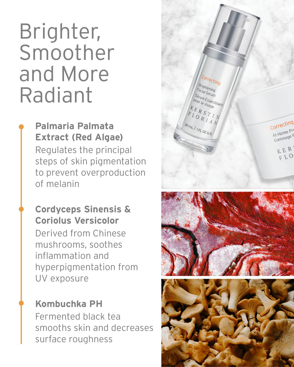 Kerstin Florian Brightening Facial Serum | Vitamin C Complex for Even Tone | All Skin Types | 1 fl oz