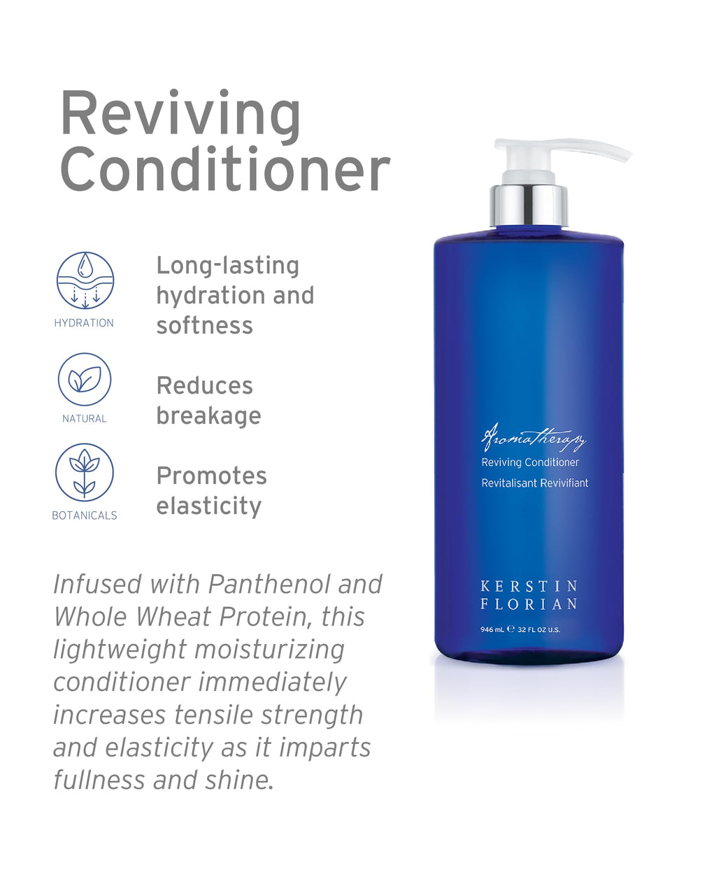 Kerstin Florian Reviving Conditioner — Lightweight Moisturizing Treatment for All Hair Types (32 oz)