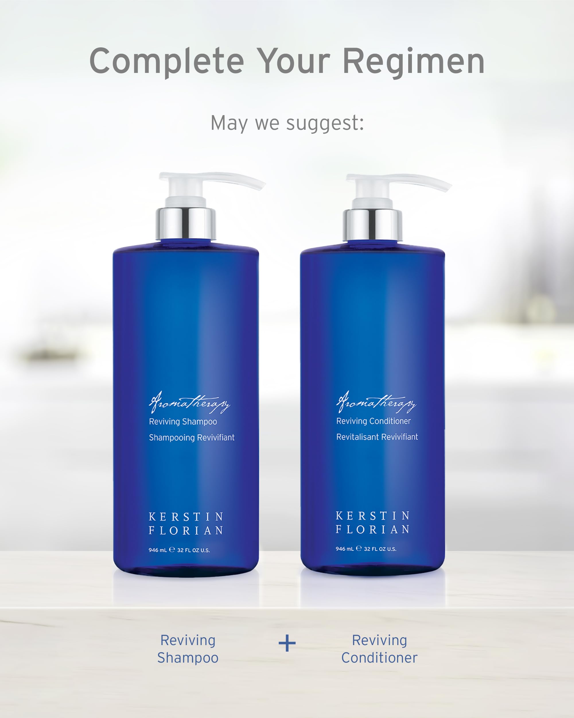 Kerstin Florian Reviving Shampoo – Hydrating Aloe & Wheat Protein for All Hair Types (13.5 fl oz)
