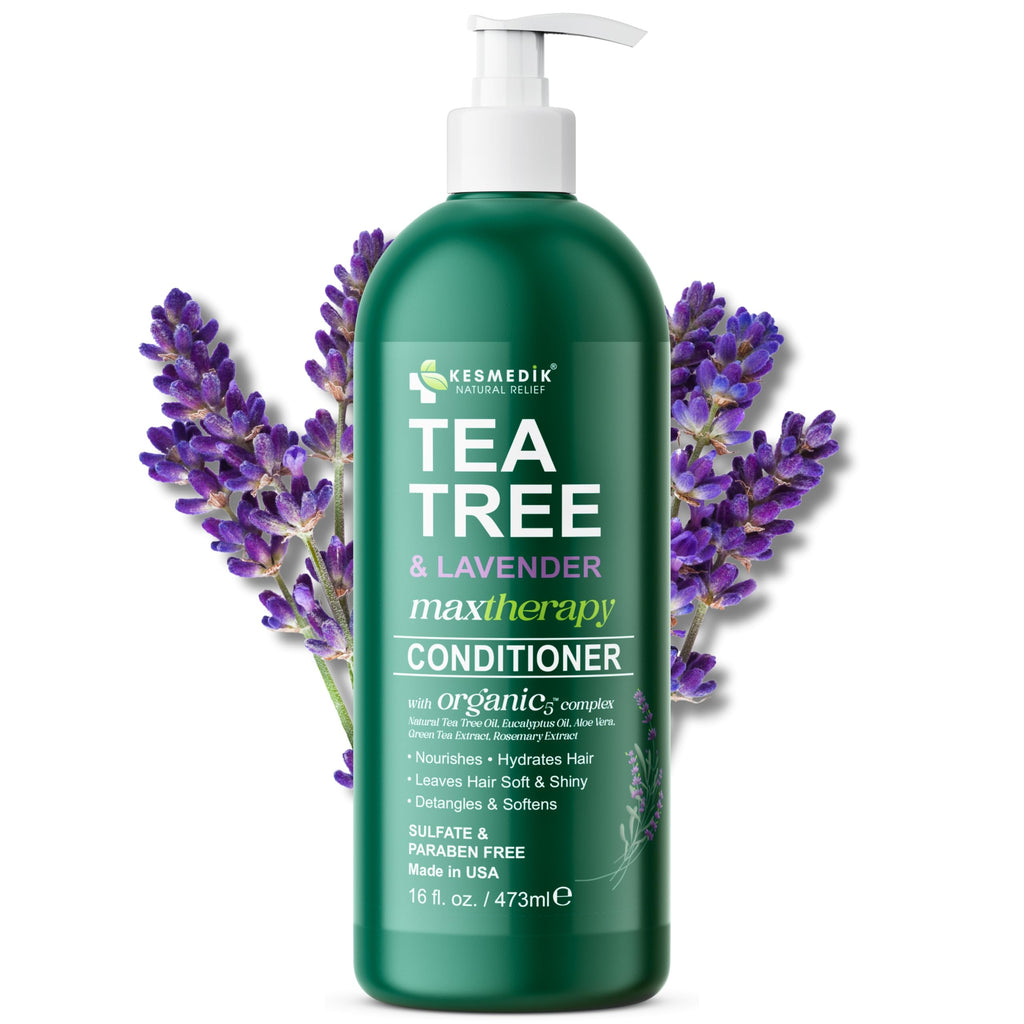 KESMEDIK Tea Tree Lavender Mint Conditioner | Hydrates, Detangles & Soothes Dry Scalp