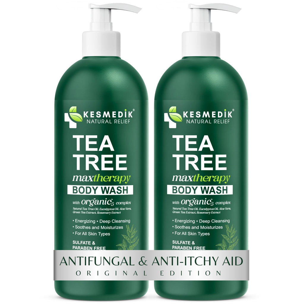 KESMEDIK Tea Tree Body Wash MaxTherapy – Itchy Skin Relief, 2-Pack