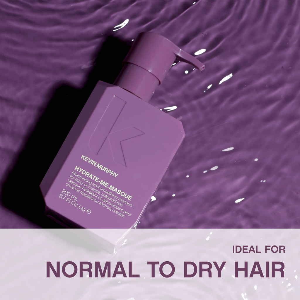 KEVIN.MURPHY HYDRATE-ME.MASQUE – Deep Hydration Mask for Damaged Hair | Baobab Seed Oil & Rose Hip | Sulfate Free | Pack of 2