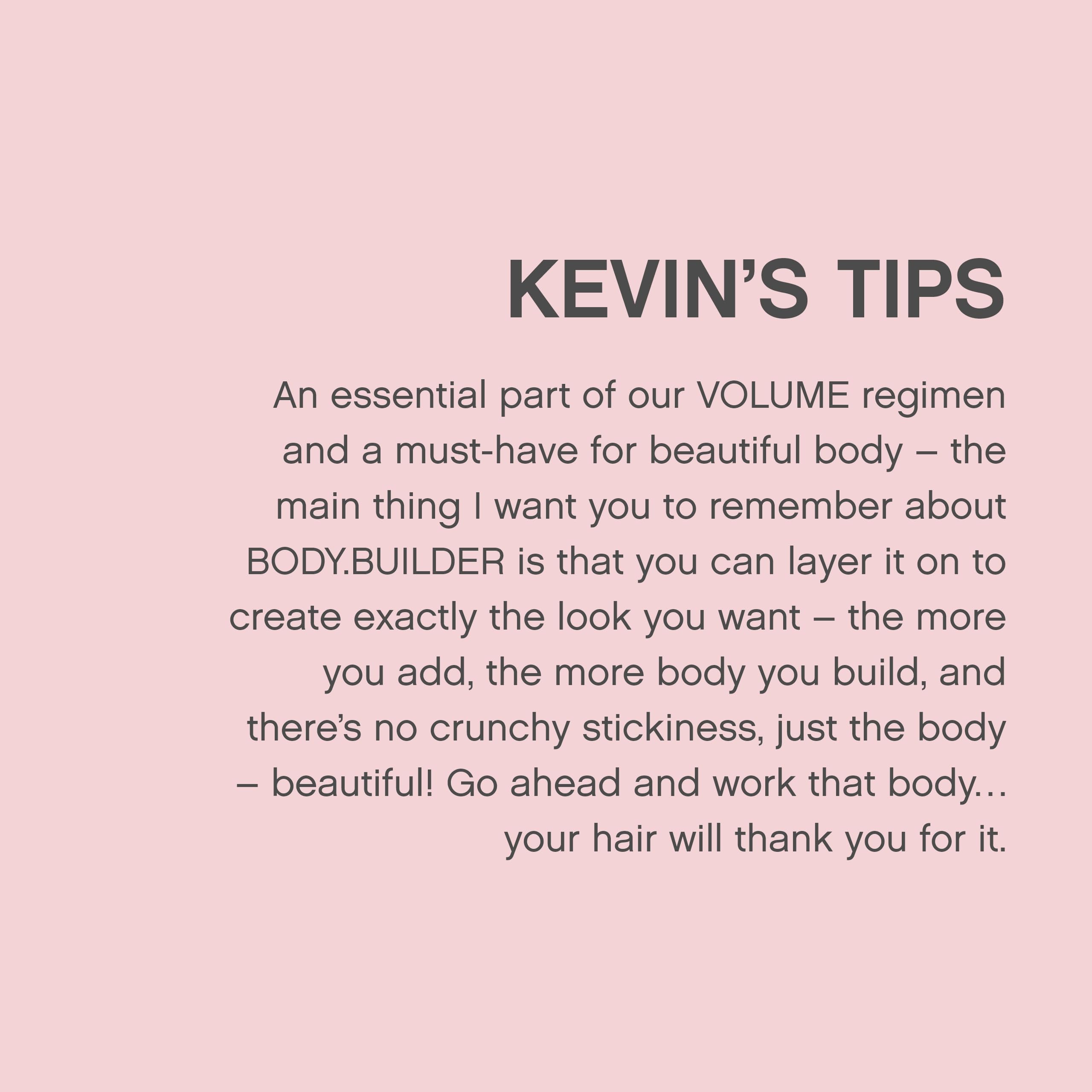 KEVIN.MURPHY BODY.BUILDER – Weightless Volumising Mousse for All Hair Types | Sulphate-Free, Tangerine Peel Oil | 350 ml x 2