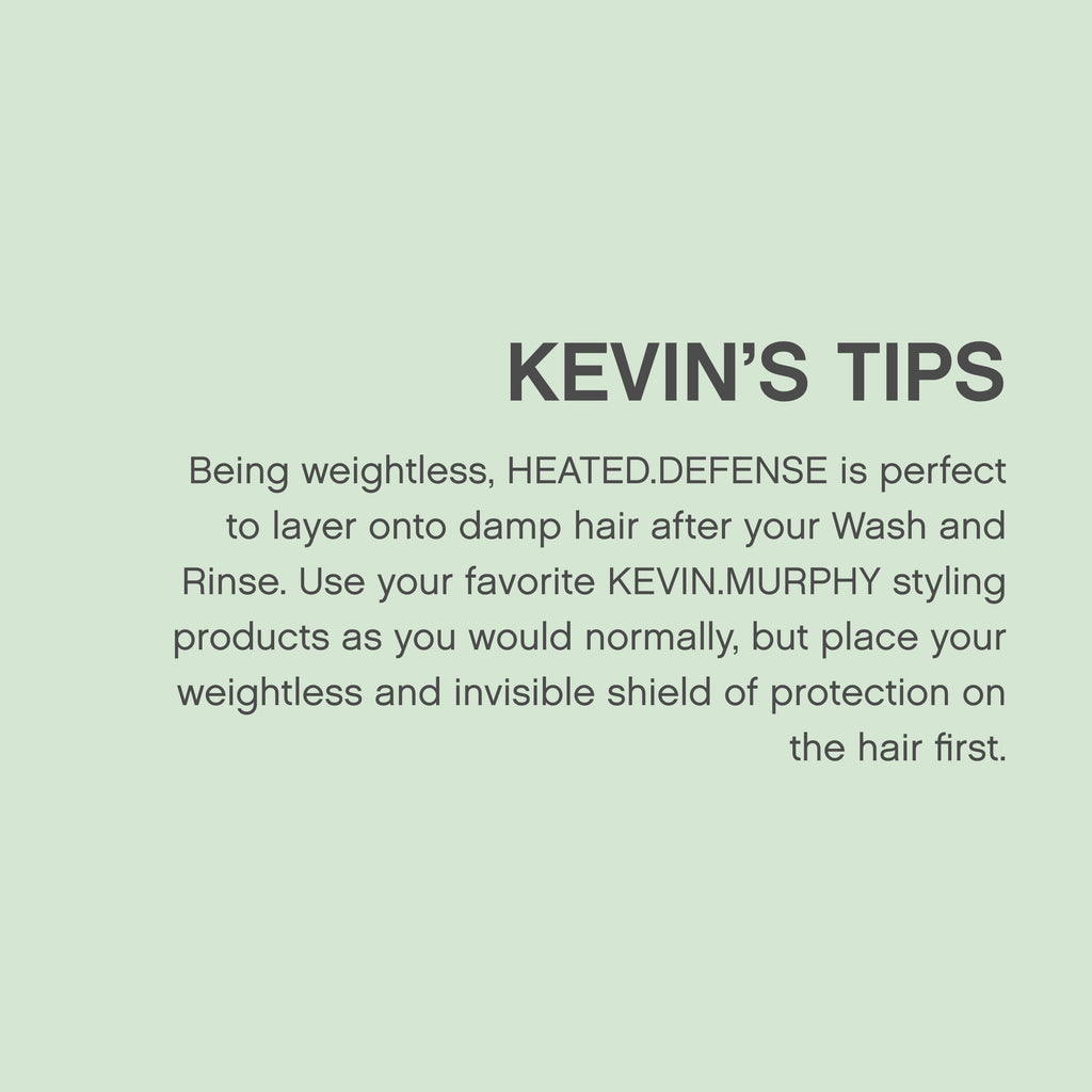 KEVIN.MURPHY HEATED.DEFENSE - Heat Protection Foam for All Hair Types | Leave-In, Cruelty-Free, Pack of 2