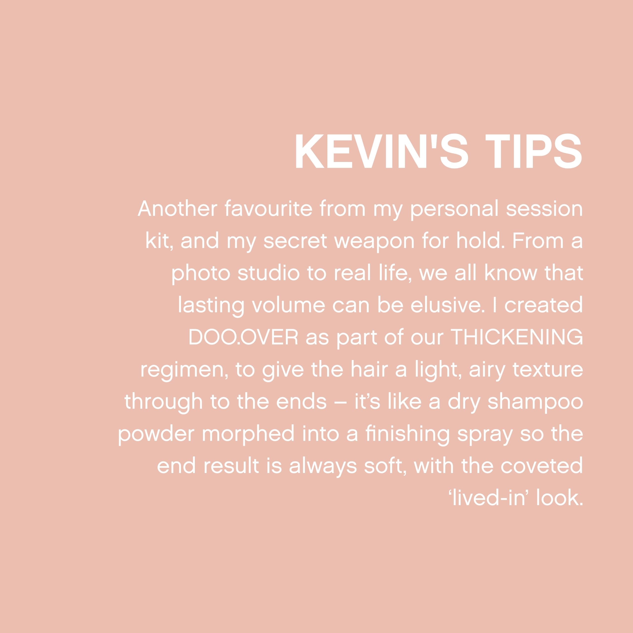 KEVIN.MURPHY DOO.OVER Dry Powder Finishing Hair Spray — Unscented, Oil-Removing, Tapioca, For All Hair Types (2 x 250 mL)