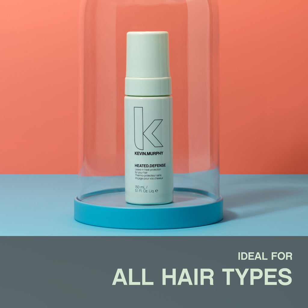 KEVIN.MURPHY HEATED.DEFENSE - Heat Protection Foam for All Hair Types | Leave-In, Cruelty-Free, Pack of 2