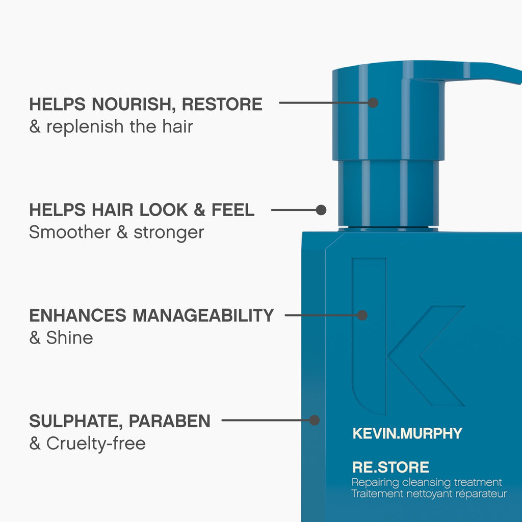 KEVIN.MURPHY RE.STORE Cleansing Treatment – Damaged Hair Repair (Sulphate Free) Pack of 2