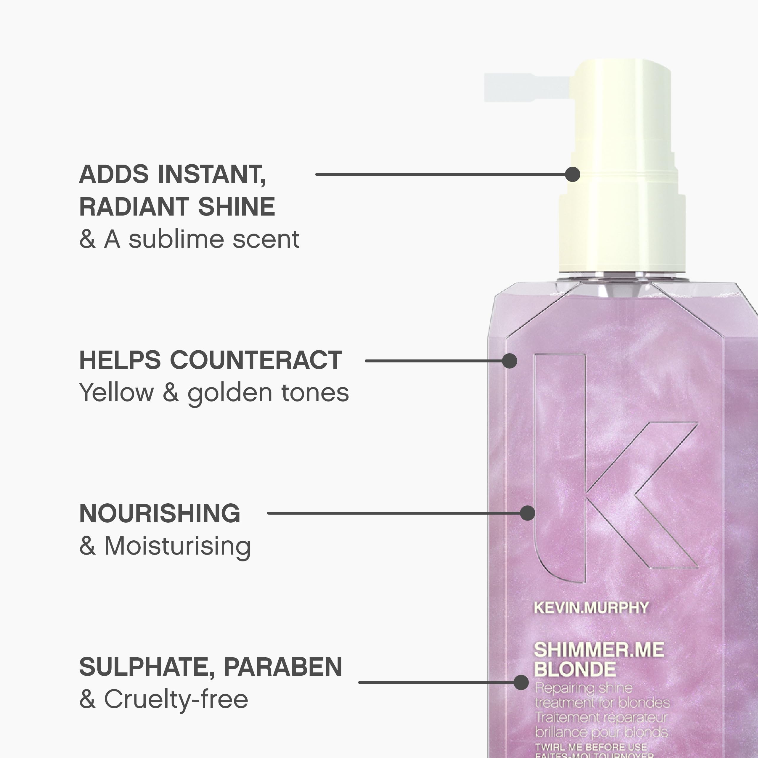 KEVIN.MURPHY SHIMMER.ME BLONDE - Repairing Shine Treatment for Blonde, Highlighted & Grey Hair (Pack of 2)