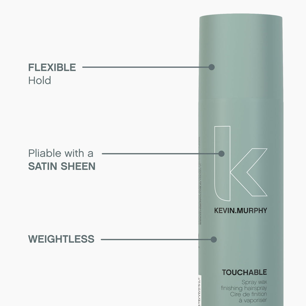 KEVIN.MURPHY TOUCHABLE Spray Wax Finishing Hair Spray – Lightweight Texture & Hold for All Hair Types