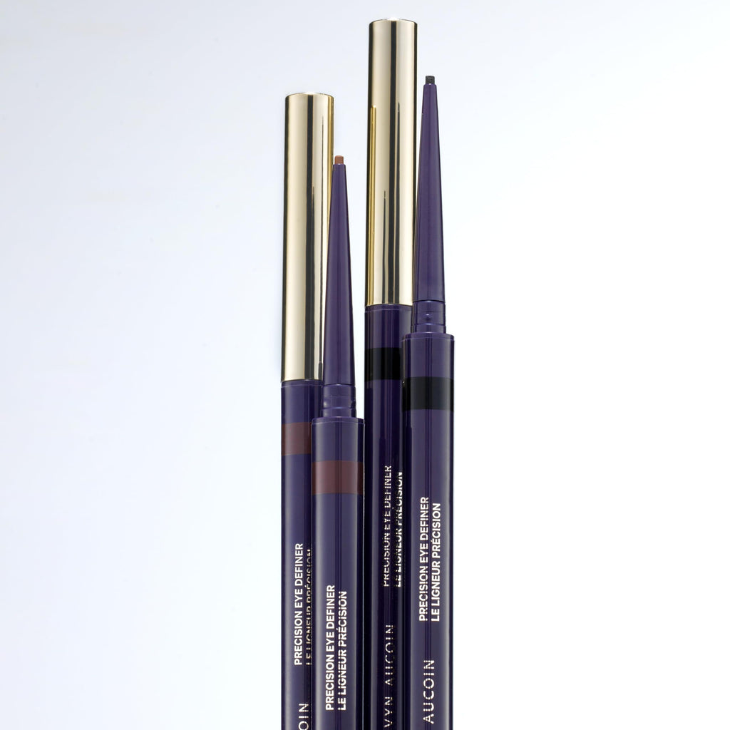 Kevyn Aucoin Precision Eye Definer + Brush, Black (Kohl) | Self-Sharpening, Smudge-Free Gel Eyeliner