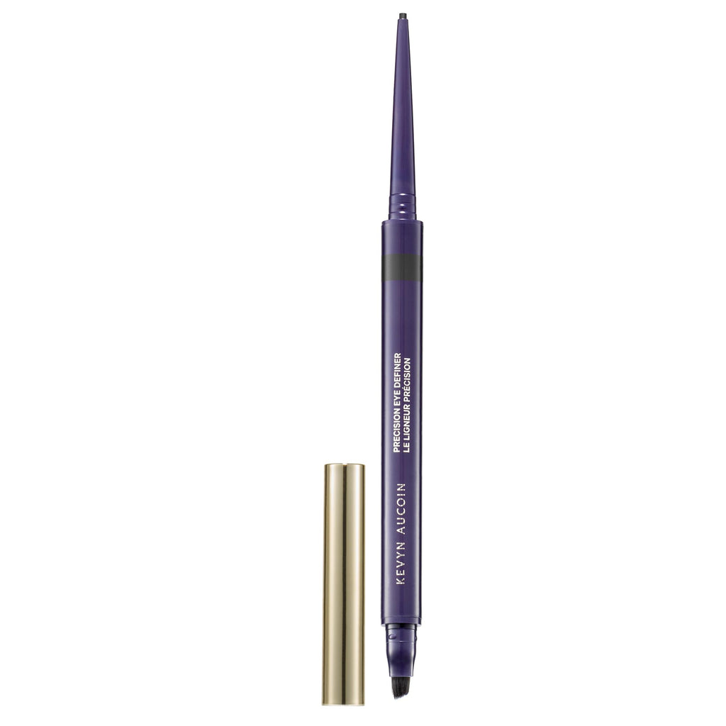 Kevyn Aucoin Precision Eye Definer + Brush, Black (Kohl) | Self-Sharpening, Smudge-Free Gel Eyeliner