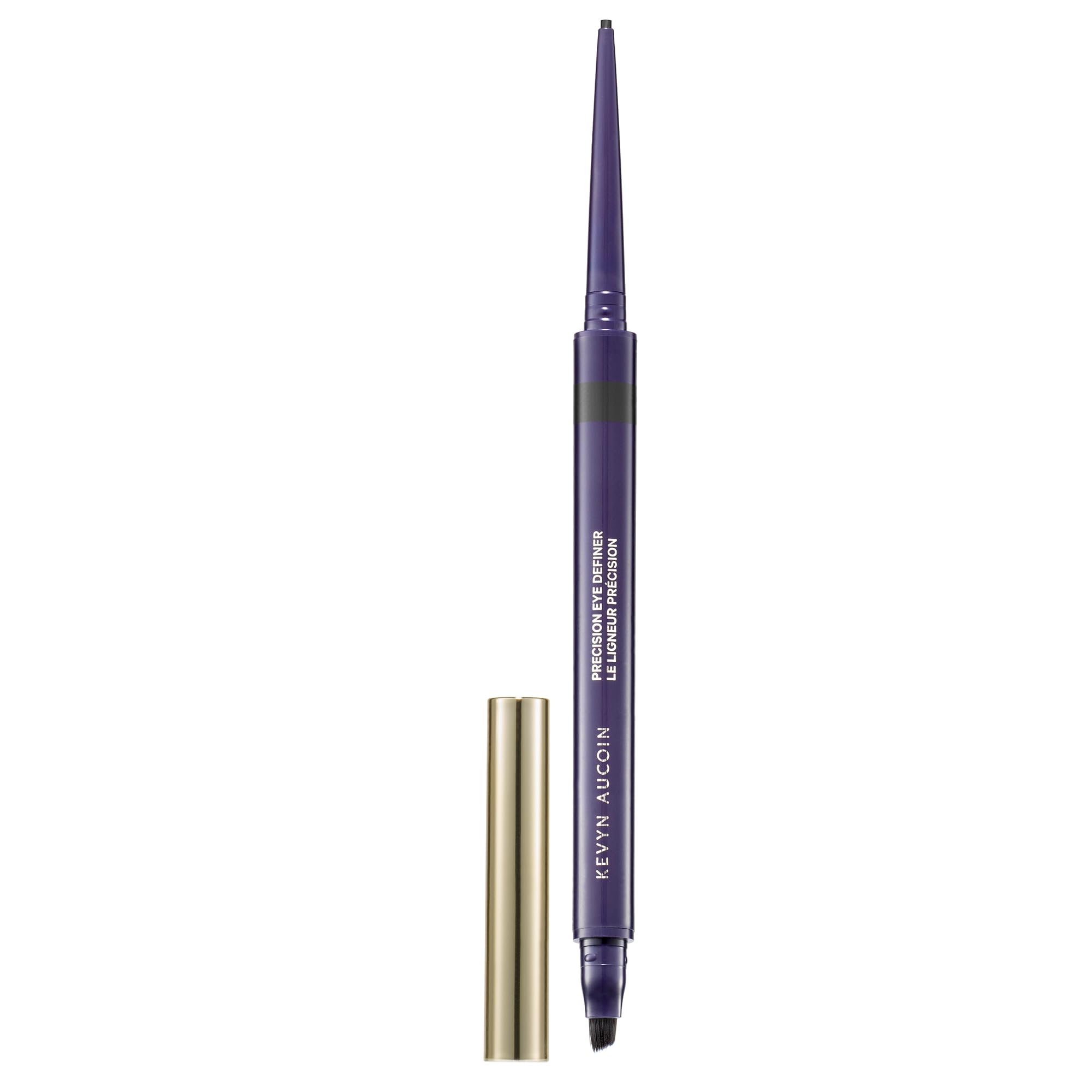 Kevyn Aucoin Precision Eye Definer + Brush, Black (Kohl) | Self-Sharpening, Smudge-Free Gel Eyeliner