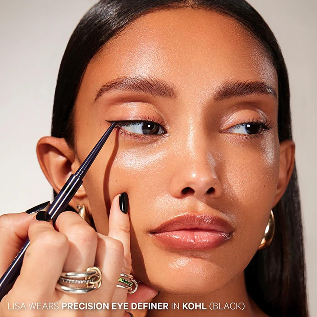 Kevyn Aucoin Precision Eye Definer + Brush, Black (Kohl) | Self-Sharpening, Smudge-Free Gel Eyeliner