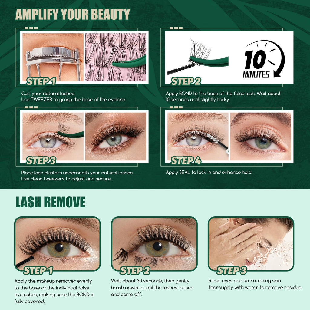 KEYYOU LASH Lash Bond & Seal with Remover – Waterproof 2-in-1 DIY Lash Glue for Clusters